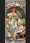 Alphonse Maria Mucha Canvas Paintings - Nestles Food for Infants
